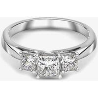 Platinum Princess Cut Diamond Trilogy Ring 16D5K-P002