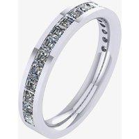 Platinum 0.75ct Carre-Cut Diamond Half-Eternity Ring (M) HETRC1301