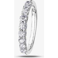 Platinum 0.80ct Diamond Half Eternity Ring 3974WDWG/80-18