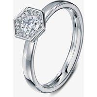 Geoghegan Chapiteau Platinum & Diamond 0.54ct Hexagonal Shape Cluster Ring CHA6/P