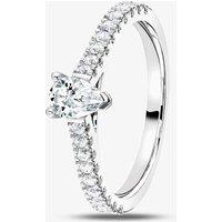 1888 Collection Platinum 0.50ct Pear-Shaped Diamond Solitaire Ring RI-2252(7X5)(.50CT PLUS)- G/SI1/0.78ct