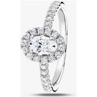 1888 Collection Platinum 0.50ct Oval-Cut Diamond Halo Cluster Ring RC2028(6X4)(.50CT PLUS)- F/SI1/0.80ct