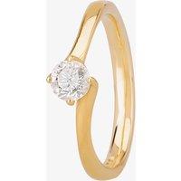 1888 Collection 18ct Gold Certificated 0.25ct Diamond Twisted Solitaire Ring RI-137(.25CT PLUS)- G/SI2/0.27ct