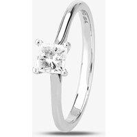 1888 Collection Platinum 0.50ct Princess-Cut Diamond Classic Solitaire Ring RI-2022(.50CT PLUS)- G/SI1/0.50ct