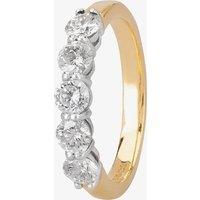 1888 Collection 18ct Gold 1.00ct Five-Stone Diamond Ring HET1001(1.00CT PLUS) G-H/SI1-SI2/1.05ct