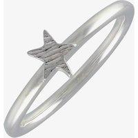 Scarlett Silver Textured Star Stacking Ring R2498S-M