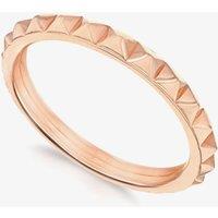 Sterling Silver Rose Gold Pyramid Stacking Ring (L) 8.80.0850 L