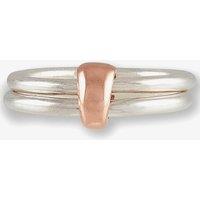 Scarlett Unity Silver and Rose Gold Stacking Ring R2500RG-N
