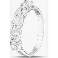 Sterling Silver & Cubic Zirconia Five Stone Ring DPR7080SIL-O