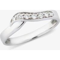 9ct White Gold 0.13ct Diamond Crossover Ring 9304/9W/DQ10 9WG L