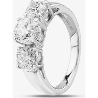 14ct White Gold Laboratory-Grown 2.00ct Certificated Diamond Trilogy Ring LGR5026-200 N D-E/VS/2.00ct