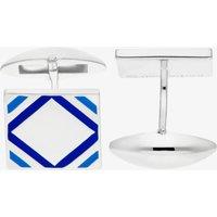 Fred Bennett Stainless Steel Blue Cufflinks V499