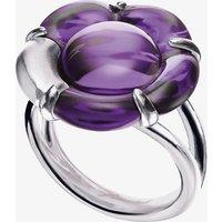 Baccarat B Flower Silver Purple Crystal Flower Ring 2803462