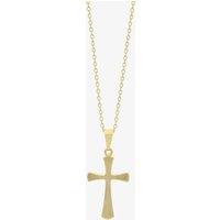 9ct Yellow Gold Plain Cross Pendant GCS1