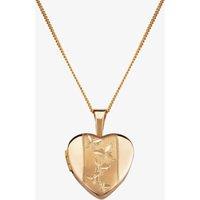 9ct 18x12xm Etched Butterflies Heart Locket 1.65.2081