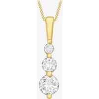 9ct Gold Cubic Zirconia Trilogy Pendant 1.62.4114