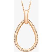 9ct Rose Gold Cubic Zirconia Open Teardrop Pendant 5.68.3392