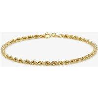 9ct Yellow Gold 7 Inch Rope Chain Bracelet 1.22.0171