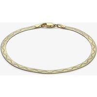 9ct Yellow Gold 7 Inch Diamond Cut Wave Herringbone Bracelet 1.29.9481