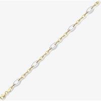 9ct Two Colour Gold Open Marquise Link Bracelet BR602-07