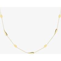 9ct Yellow Gold Marquise Teardrop Chain Necklace CN172-17