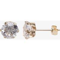 9ct Yellow Gold Cubic Zirconia Round Stud Earrings SE303