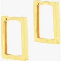 9ct Yellow Gold 13.5mm Rectangular Hoop Earrings 1.53.0014