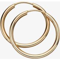 9ct Yellow Gold 25mm Sleeper Hoop Earrings GE2215