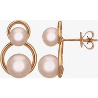 18ct Rose Gold Graduated Freshwater Pearl Stud Earrings EOX80222FW