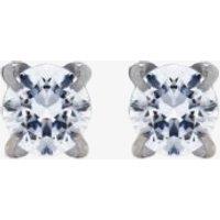 9ct White Gold 3mm Round Cubic Zirconia Stud Earrings 5-58-6329