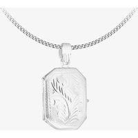 Silver Engraved Oblong Locket Necklace 8.65.1799