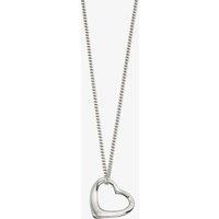 Sterling Silver Open Heart Necklace P353