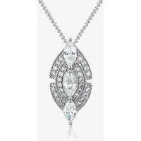 V Jewellery Silver Marquise Pendant 3052