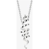 Bastian Silver Matte and Polished Spiral Pendant Only 12492