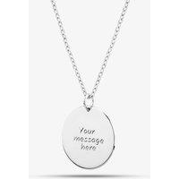 Engravables- Silver Large Plain Disc Pendant P-29026-1