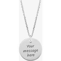 Engravables- Silver Medium Plain Disc Pendant P-25359