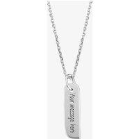 Engravables- Silver Plain Thin Bar Pendant P-3470#0