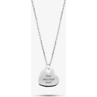 Engravables- Silver Medium Plain Heart Pendant P-4082