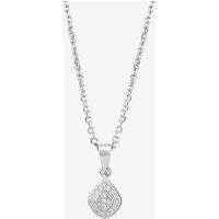 Silver Pav Cushion Pendant E610666-P