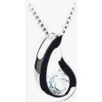 Silver Blue Topaz Tear Drop Pendant GK-P2621T