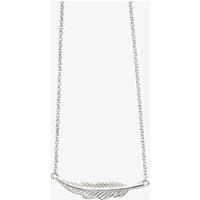 Sterling Silver Small Feather Necklace N4382