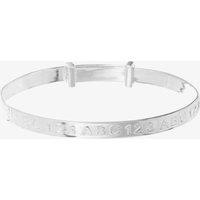 Silver ABC123 Expandable Baby Bangle SBB8