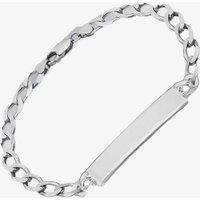 Silver 7.6mm Curb ID 8.5 Inch Bracelet 8.29.4344