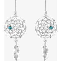 Sterling Silver Dream Catcher Dropper Earrings 8.59.0519