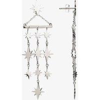 Chavin Silver Starburst Chandelier Dropper Earrings CS031