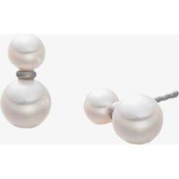 Eva Strepp Silver Double Pearl Drop Earrings PSOS