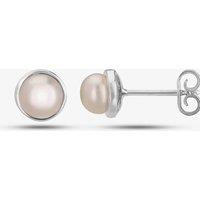 Sterling Silver Freshwater Pearl Stud Earrings EOW70050FW