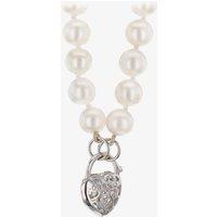 Silver Freshwater Pearl Heart Clasp Bracelet BRW70019FW