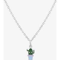 Fleur Kids Sterling Silver & Enamel Cassy the Cactus Necklace THB000304