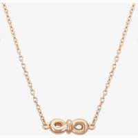 Silver Sparkle Rose Infinity Bow Necklace DP346CRRG0.5(T)